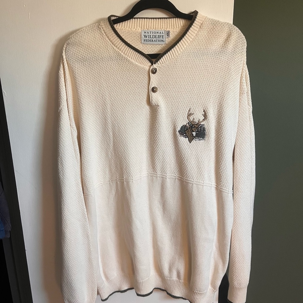 Vintage fisherman core Cream Sweater